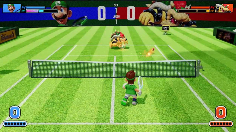 Partido de Mario Tennis Fever Partido de Mario Tennis Fever