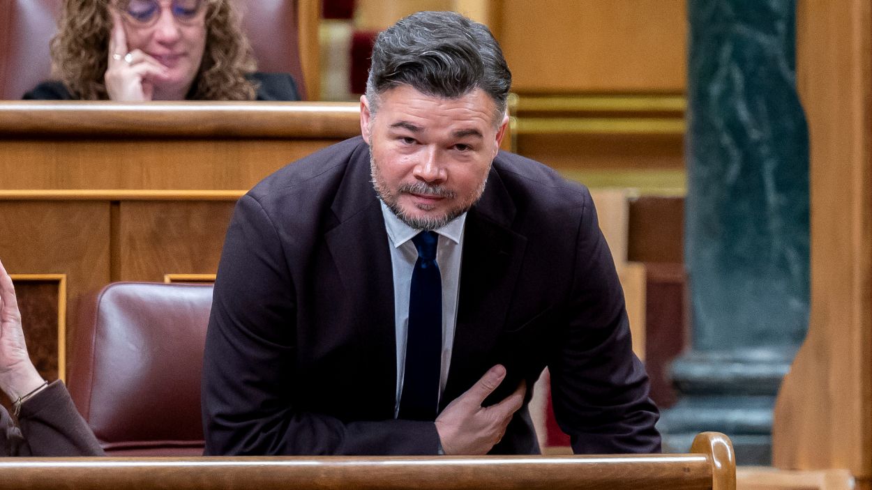 El portavoz de ERC en el Congreso, Gabriel Rufián. EP.