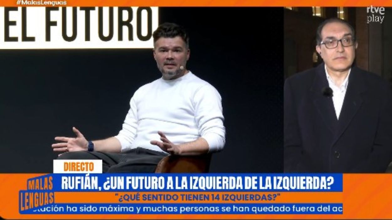 Villarroya en 'Malas Lenguas'. TVE