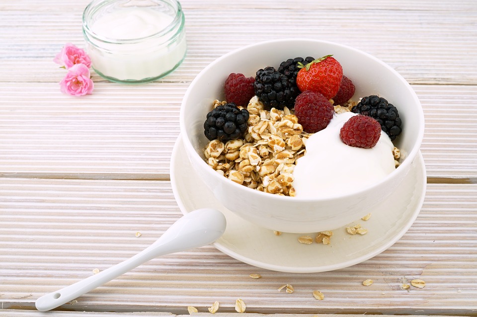 Bol de cereales para desayunar