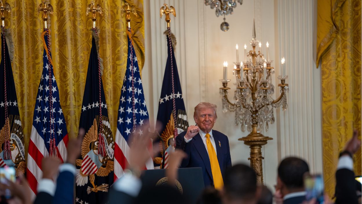 El presidente de Estados Unidos, Donald Trump, durante un evento en la Casa Blanca. EP.
