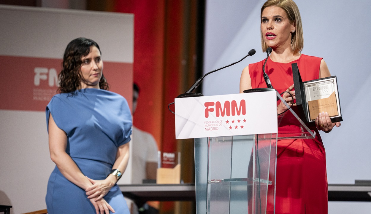 La presidenta de la Comunidad de Madrid, Isabel Díaz Ayuso; y la alcaldesa de Alcalá de Henares, Judith Piquet