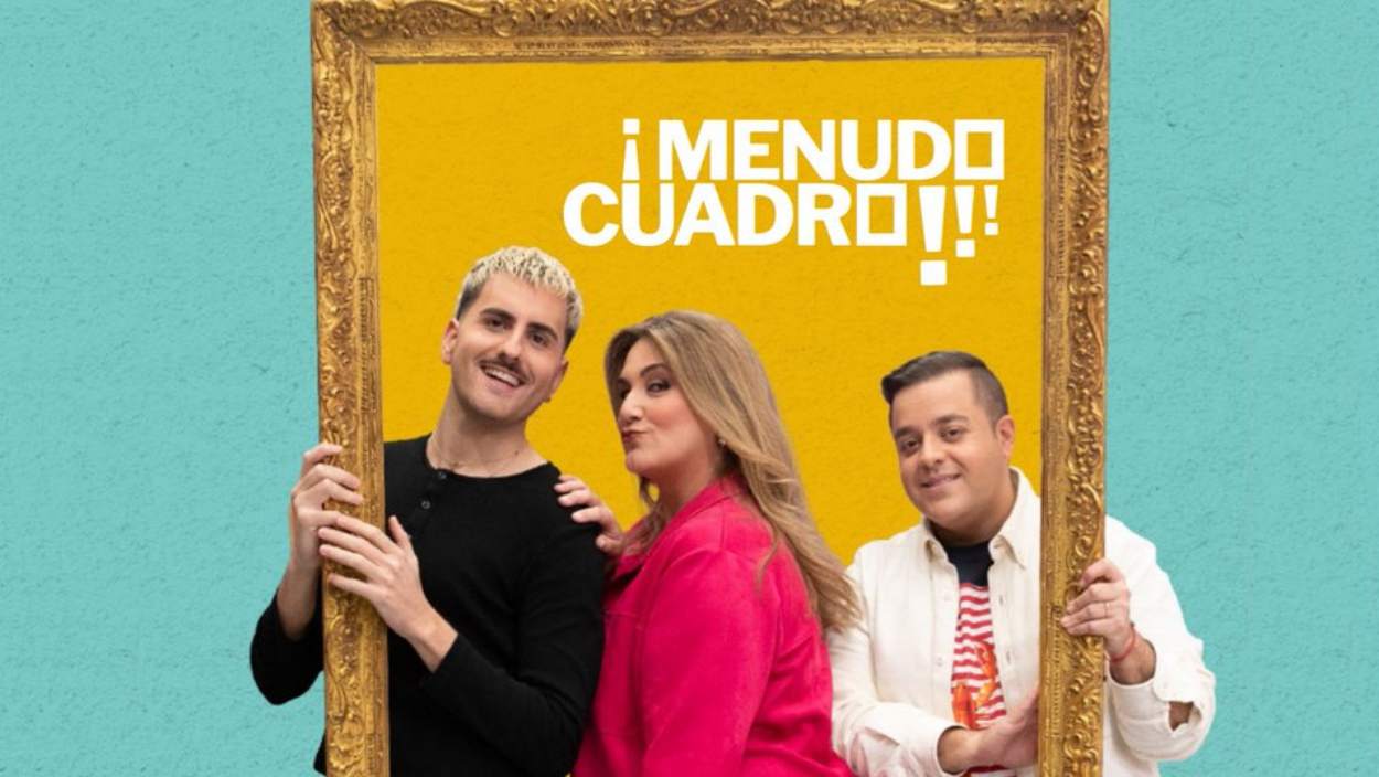 David Insua, Carlota Corredera y David Insua, presentadores de '¡Menudo Cuadro!'