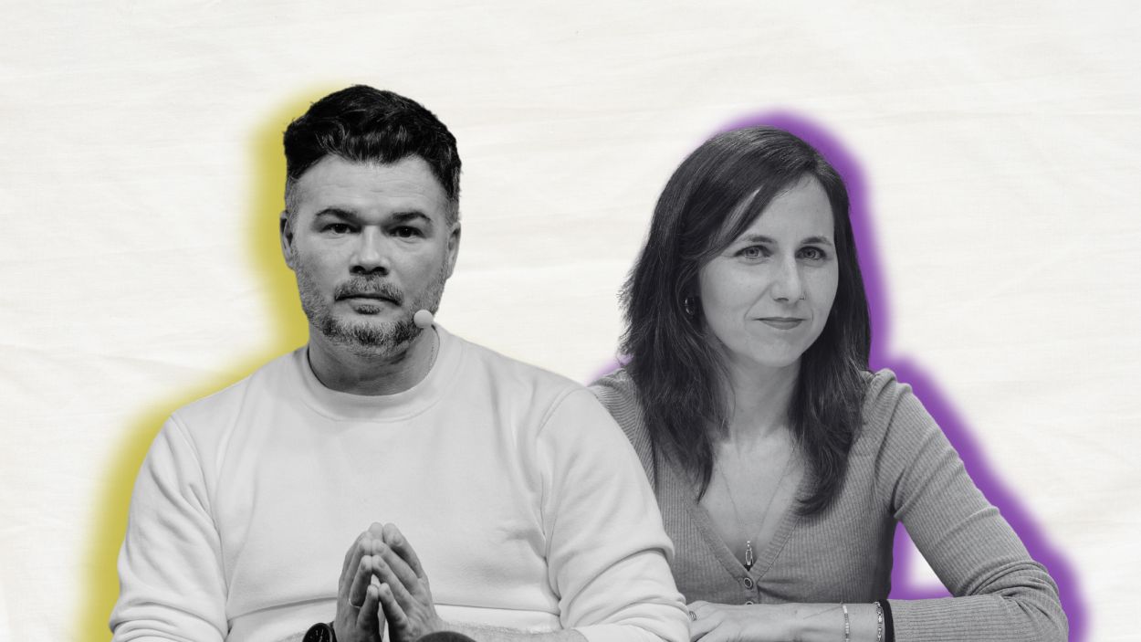 Fotomontaje de Gabriel Rufián, de ERC, e Ione Belarra, de Podemos. Elaboración propia.