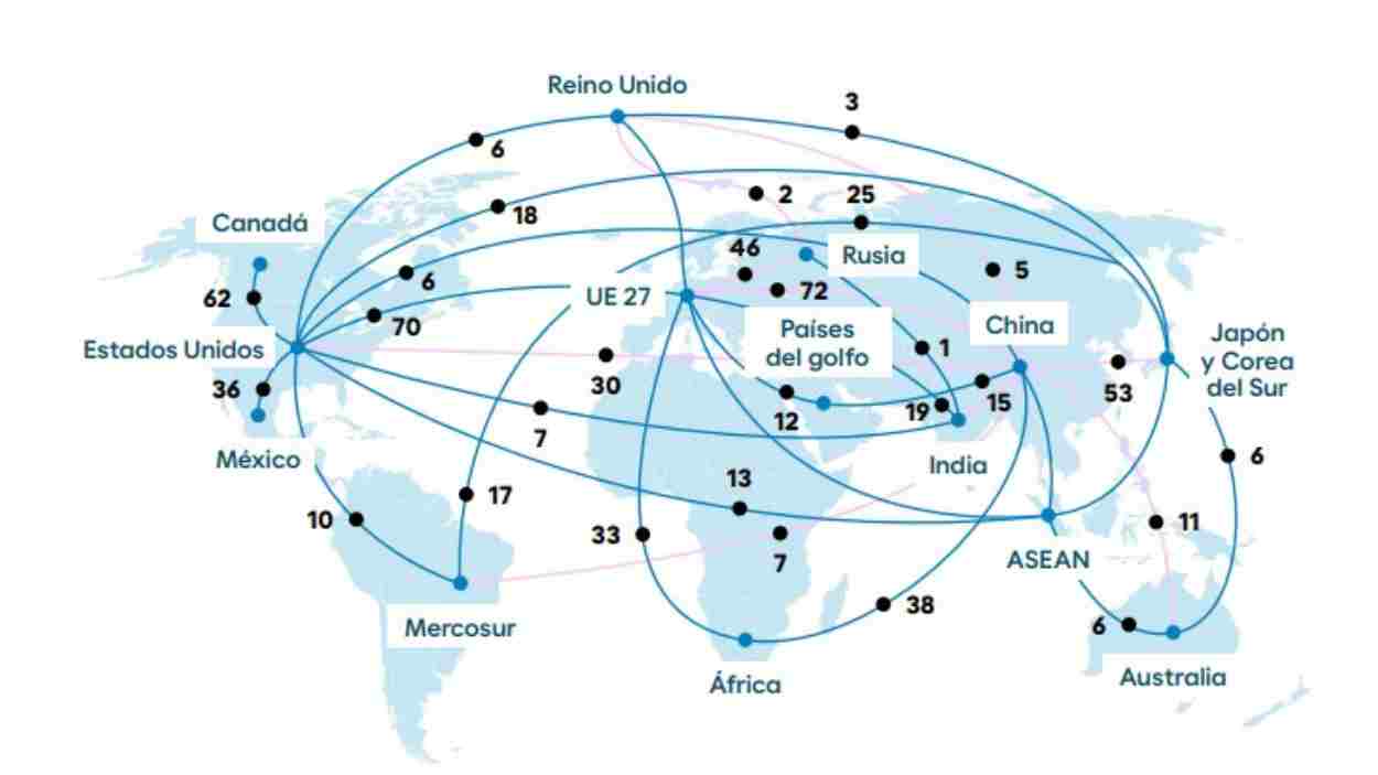 Flujos comerciales de minerales críticos expuestos a disrupciones geopolíticas. MOEVE