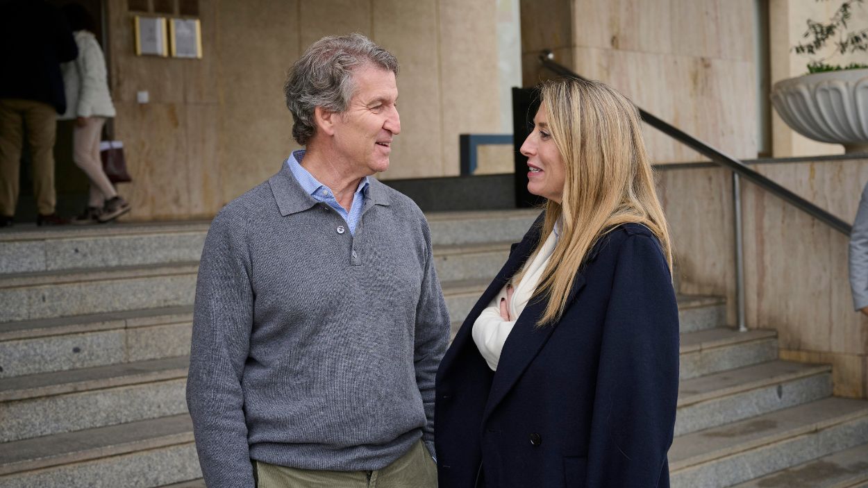   Alberto Núñez Feijóo y María Guardiola. EP.