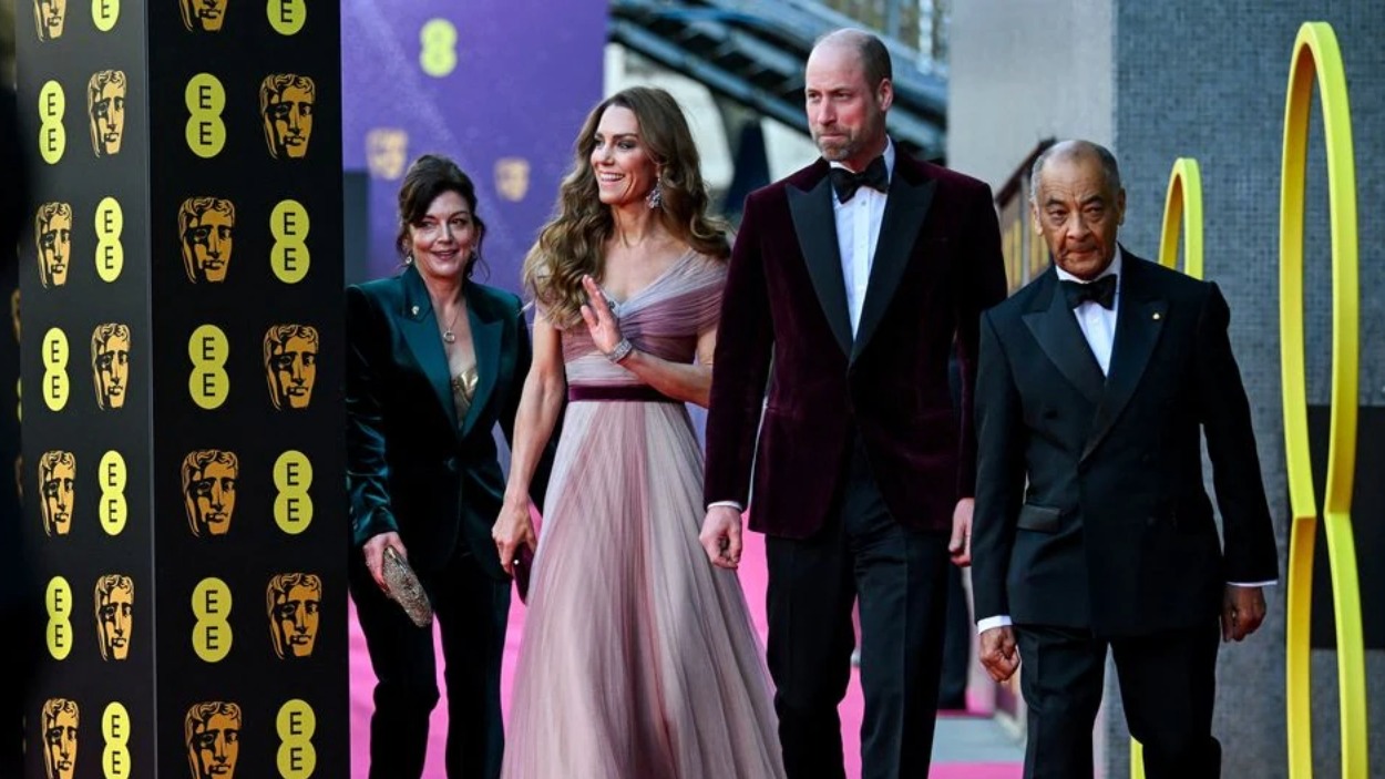 Kate Middleton y Guillermo de Gales durante los BAFTA