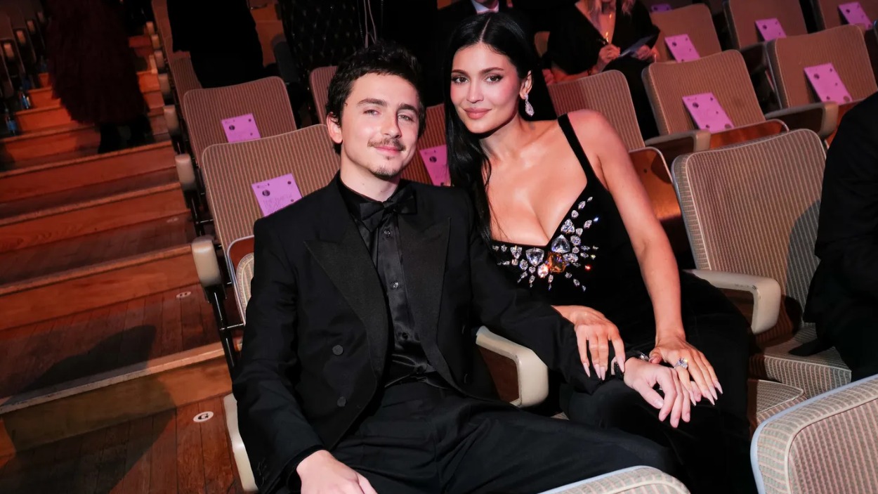 Timothée Chalamet y Kylie Jenner durante los BAFTA / Getty