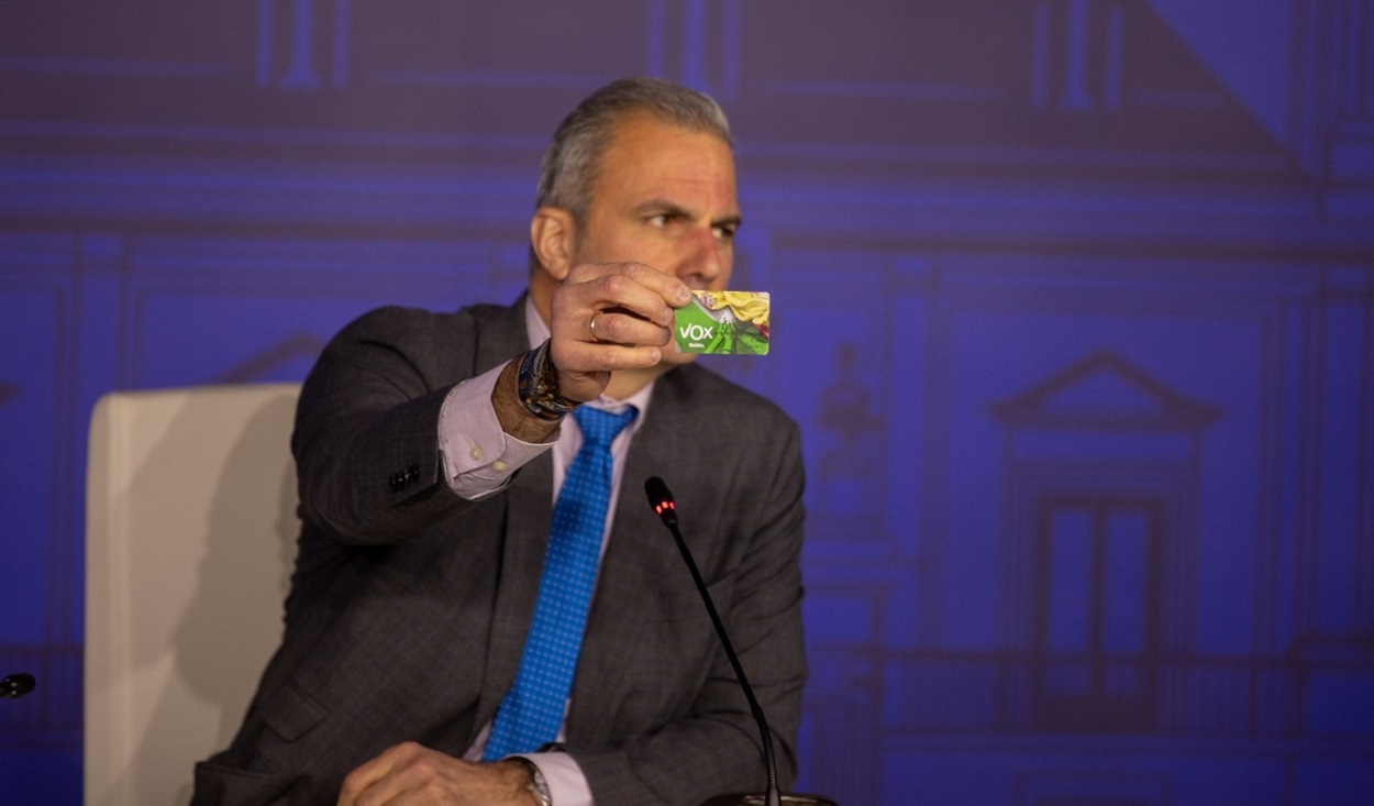 El portavoz de Vox en el Ayuntamiento de Madrid, Javier Ortega Smith. EP