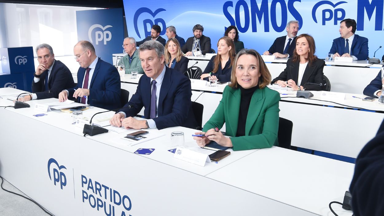 Feijóo preside la Junta Directiva Nacional del PP. EP. 