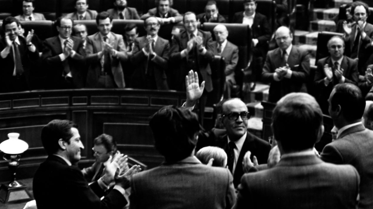 Reanudación de la sesión plenaria en el Congreso de los Diputados para la investidura de Leopoldo Calvo Sotelo como Presidente del Gobierno después del intento de Golpe de Estado fallido el día 23 de febrero. EP.