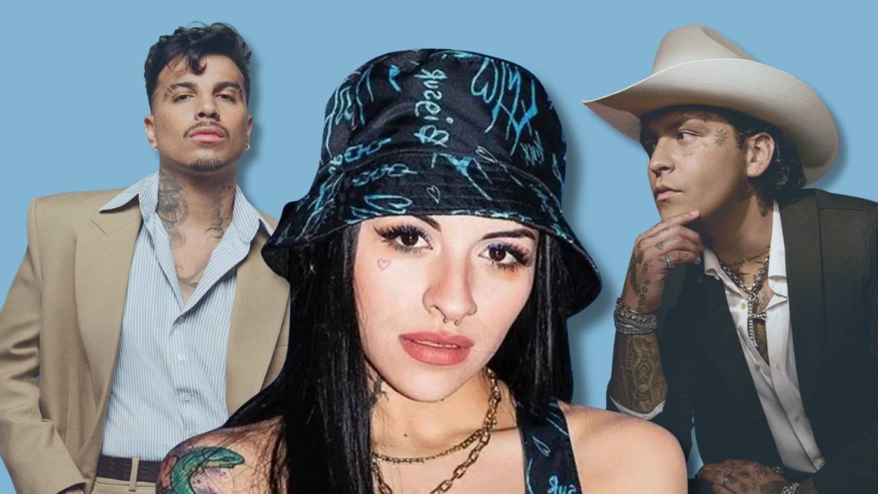 Rauw Alejandro, Cazzu, Nodal. Fotomontaje.