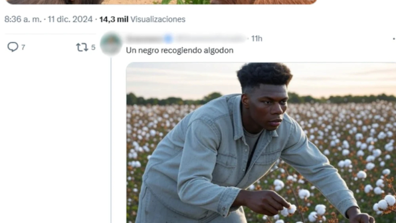 Petición de un usuario que pone a Tchuamení recogiendo algodón| X Petición de un usuario que pone a Tchuamení recogiendo algodón| X