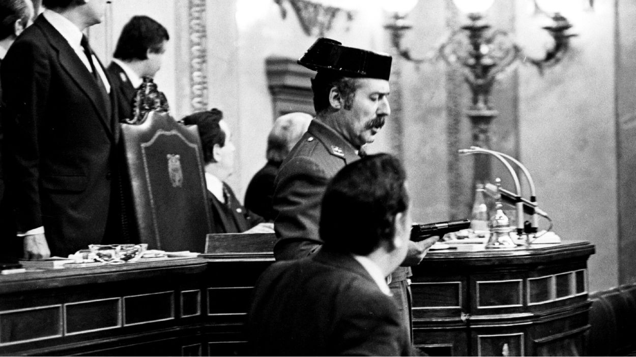 Antonio Tejero en 23F. EP