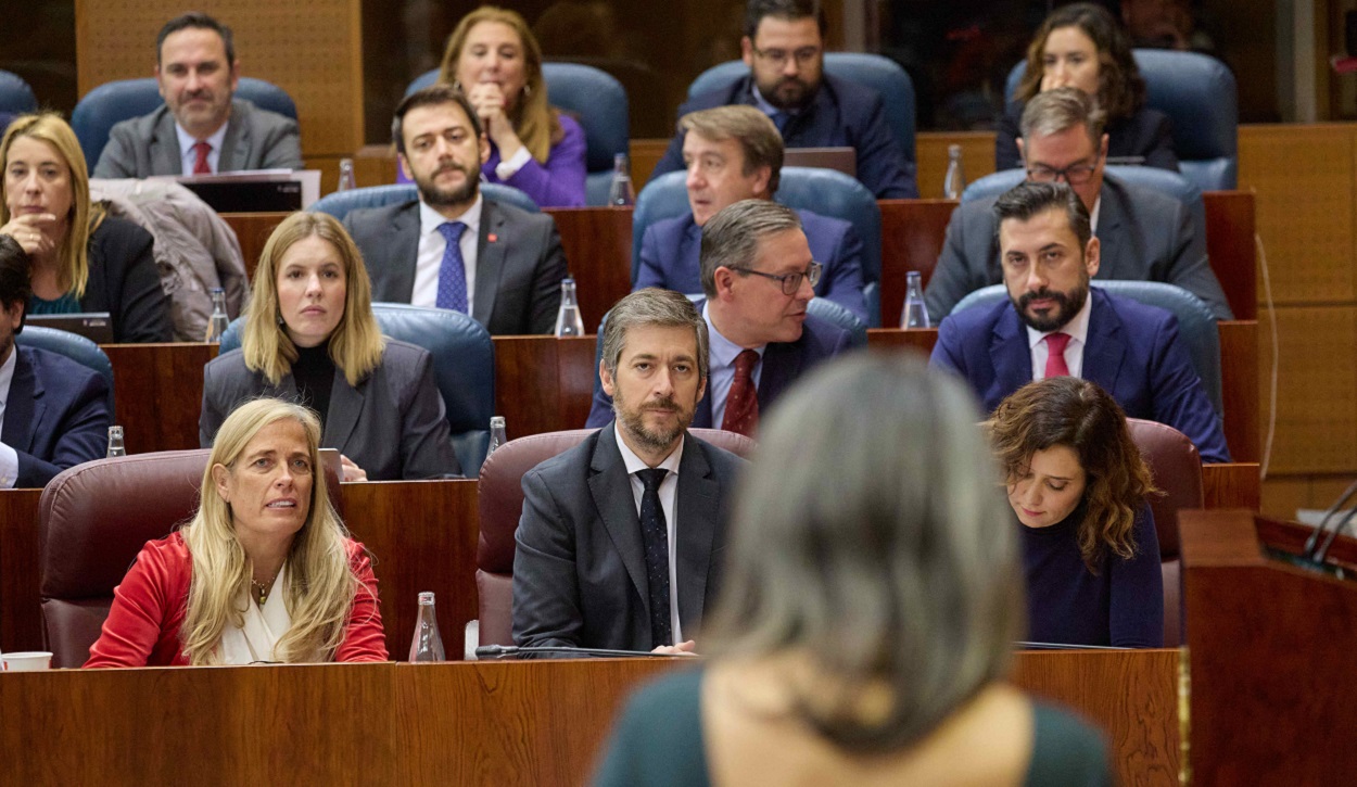 Alfonso Serrano y Carlos Díaz Pache en la Asamblea de Madrid. EP