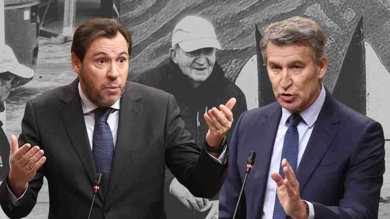 Puente retrata a Feijóo tras sus deseos de traer de vuelta al emérito