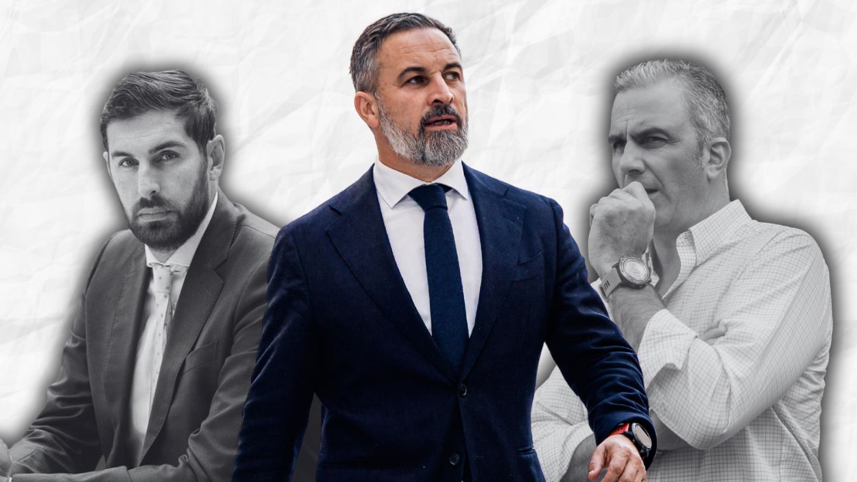 Fotomontaje de José Ángel Antelo, Santiago Abascal y Javier Ortega Smith. Elaboración propia.