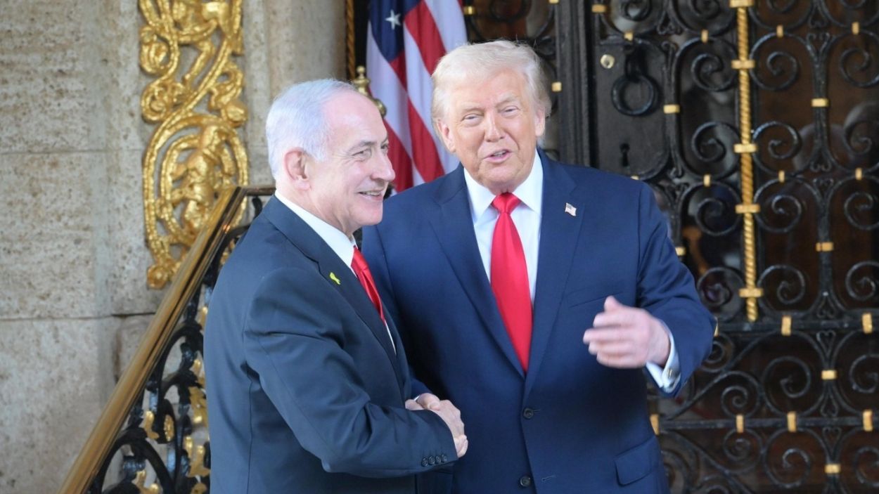 El primer ministro israelí, Benjamin Netanyahu, y el presidente estadounidense, Donald Trump. EP.