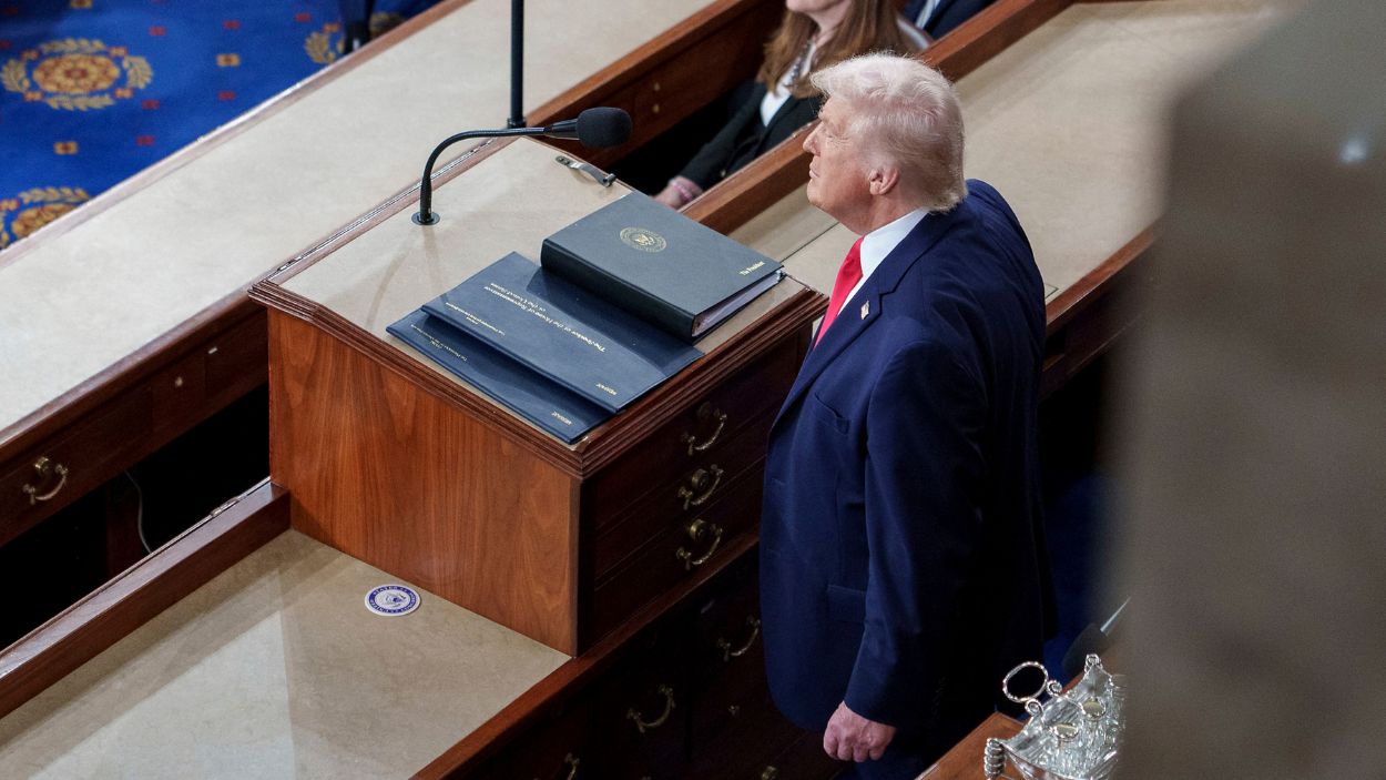 El presidente de Estados Unidos, Donald Trump, durante una sesión en el Congreso nacional. EP.