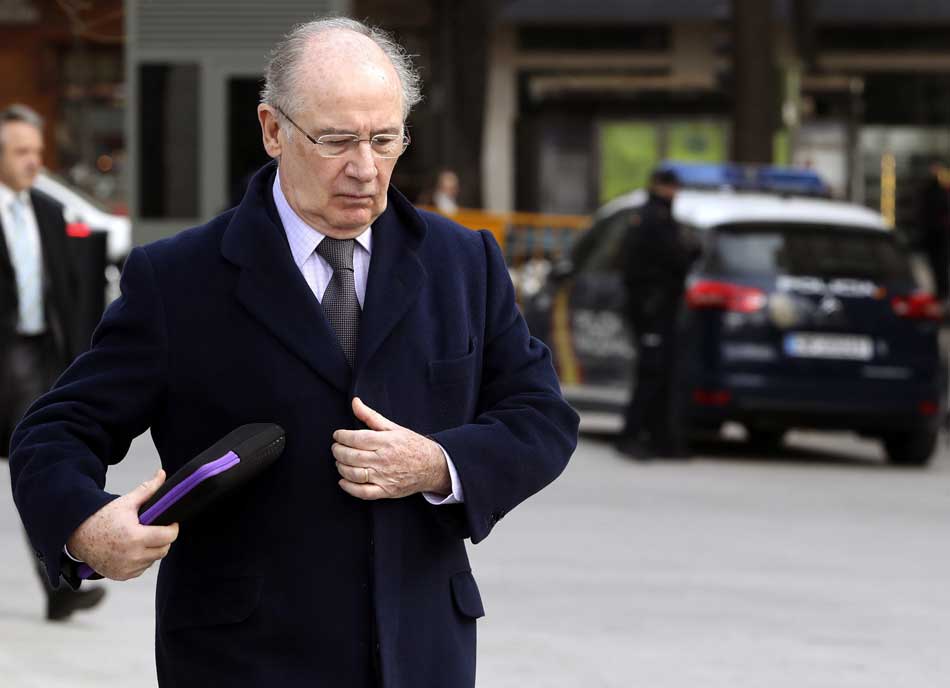 Rodrigo Rato a su llegada a la Audiencia Nacional. 