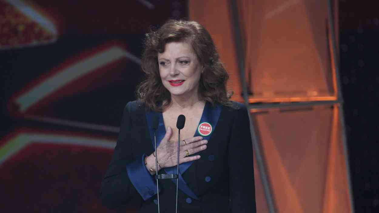 La actriz neoyorquina, Susan Sarandon, ha dado un discurso cargado de política en su recogida al premio Goya Internacional.