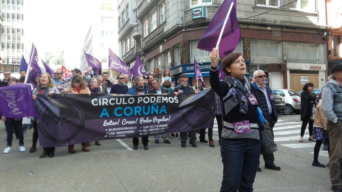 Manifestación del Círculo de Podemos A Coruña