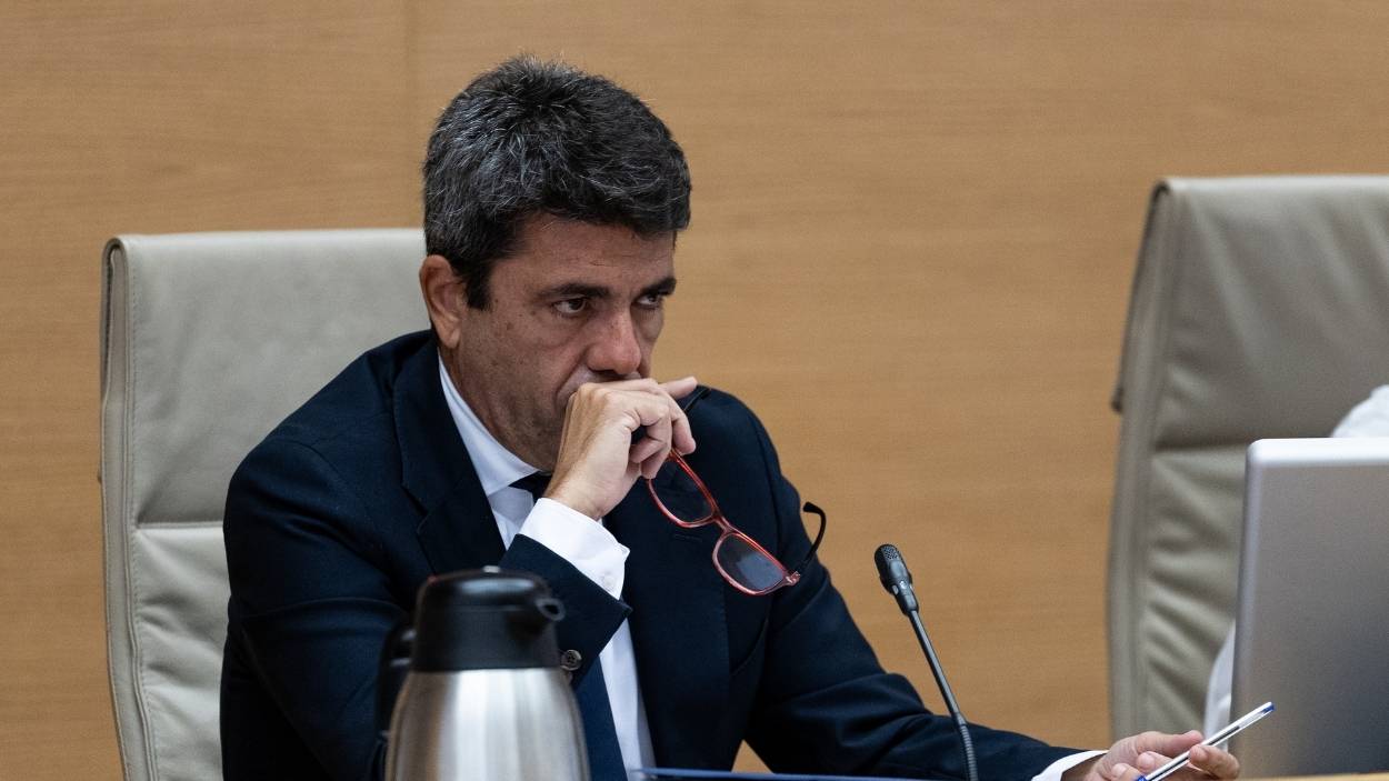 El expresidente de la Comunidad Valenciana Carlos Mazón comparece ante la comisión de la dana. EP/Archivo.