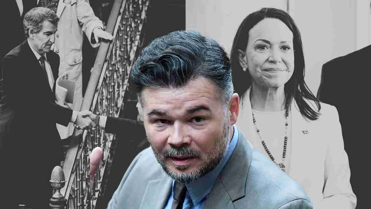 Rufián recuerda a Corina Machado para reaccionar a la postura de PP y Vox con Trump