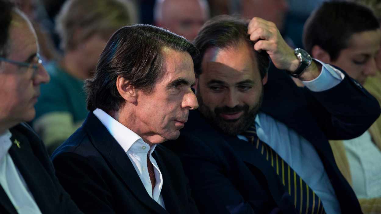 Imagen de archivo de José María Aznar y el líder del PP en Castilla-La Mancha, Paco Núñez. EP.