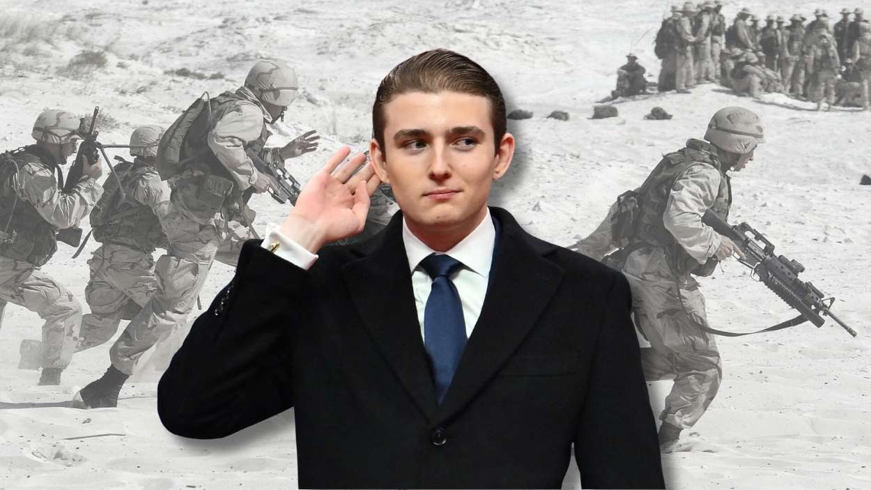 Barron Trump. Fotomontaje.