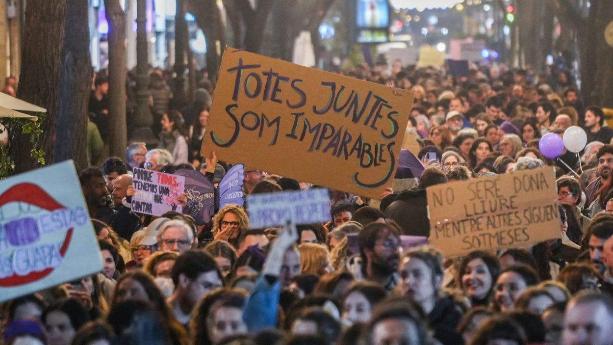 Manifestación de la Coordinadora Feminista de Valencia por el 8M de 2025. EP.