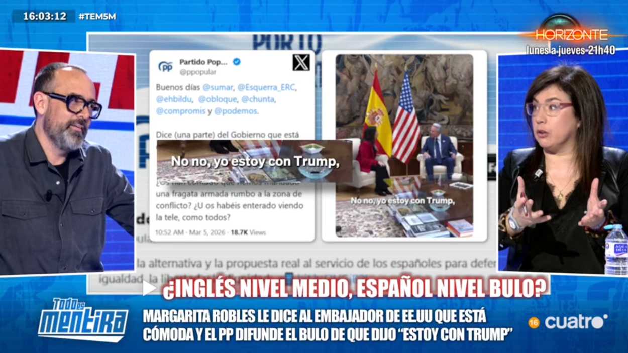 Risto Mejide y Ana Vázquez (PP) en 'Todo es mentira'