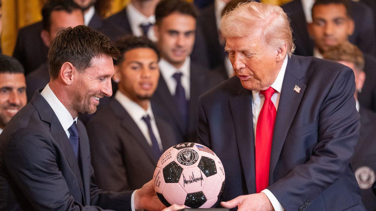 Lionel Messi y Donald Trump. EP