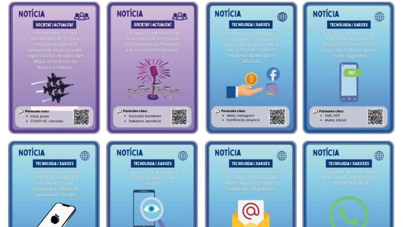 Cartas del juego 'Verifica'm'