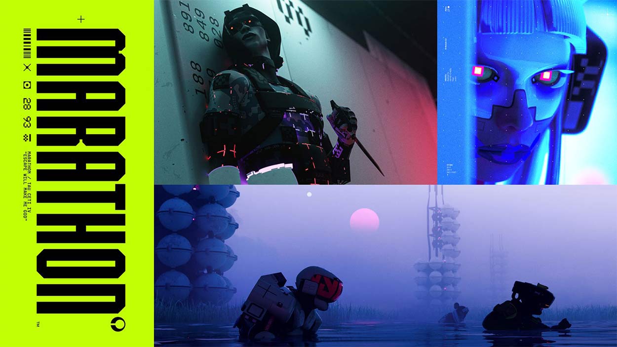 Arte y personajes del juego Marathon