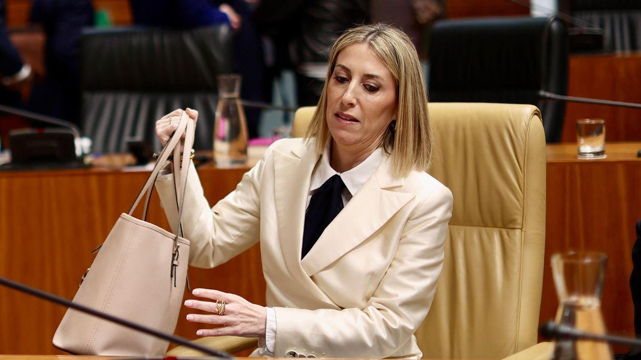 La candidata a la Presidencia de la Junta de Extremadura, María Guardiola. EP.