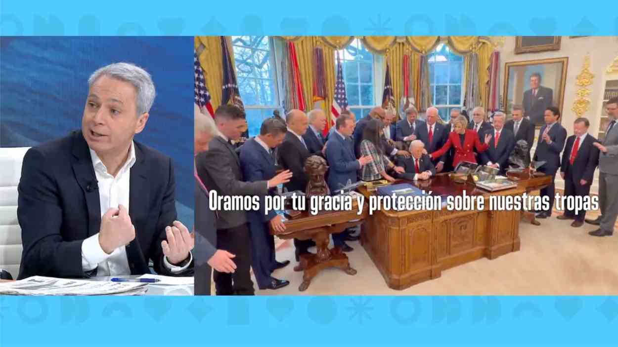 El periodista Vicente Vallés durante su intervención en el programa de 'Espejo Público'. Antena 3. 