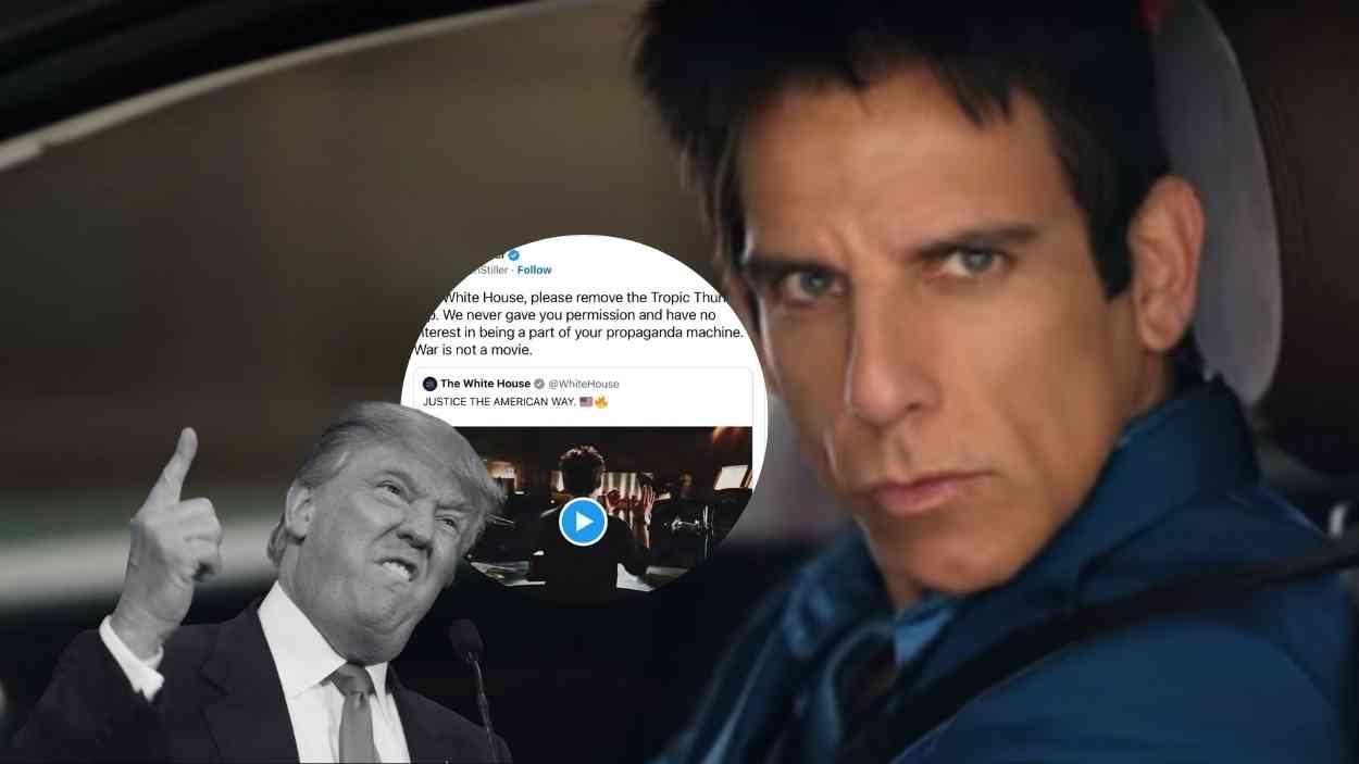 El actor Ben Stiller ha denunciado a través de su perfil oficial de X el vídeo difundido por la Administración Trump.