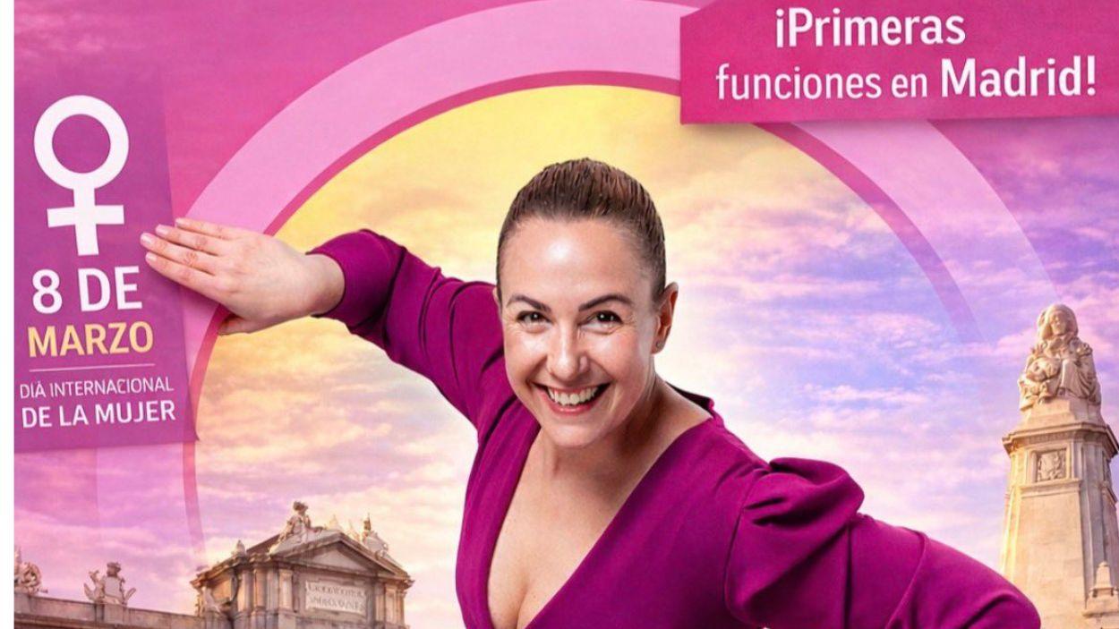 Cartel  del monólogo 'Ser Mujer' de Susana Pastor. X. 