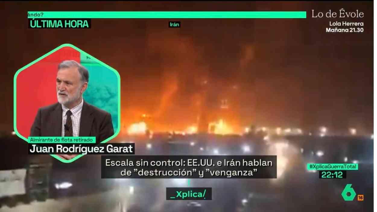 El almirante Rodríguez Garat durante su intervención en 'laSexta Xplica'. LaSexta