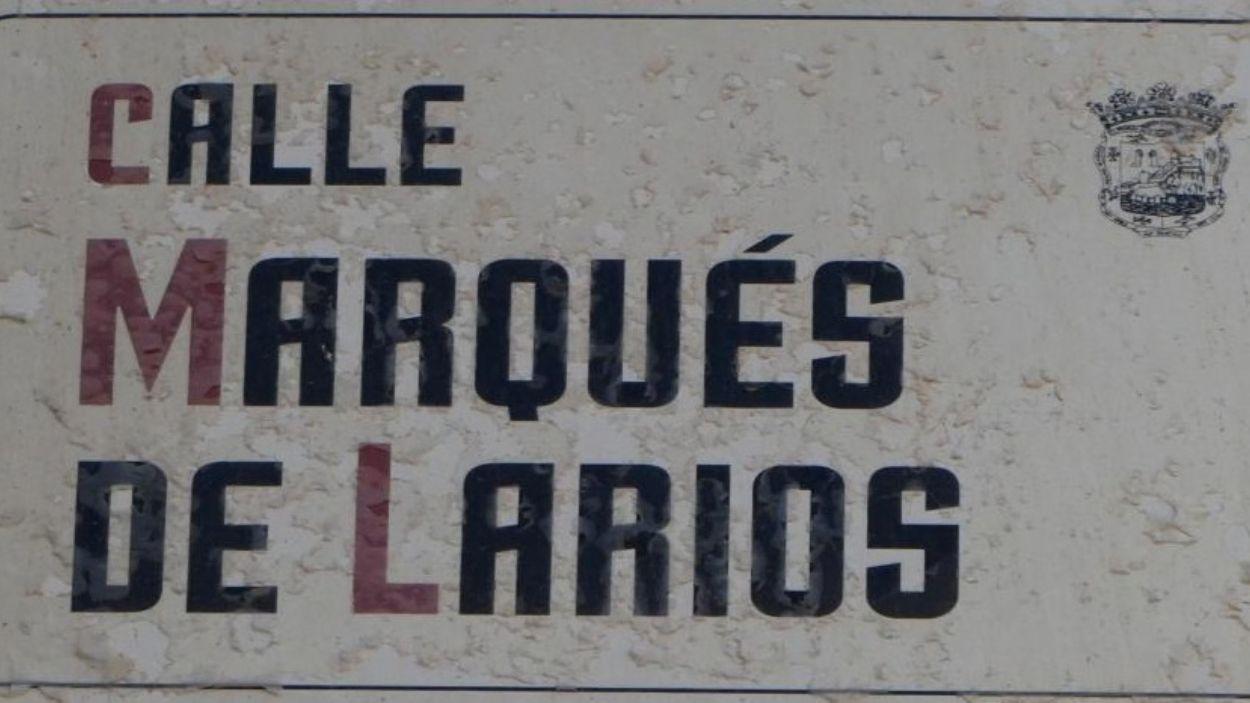 Cartel que indica la calle Marqués de Larios de Málaga. 