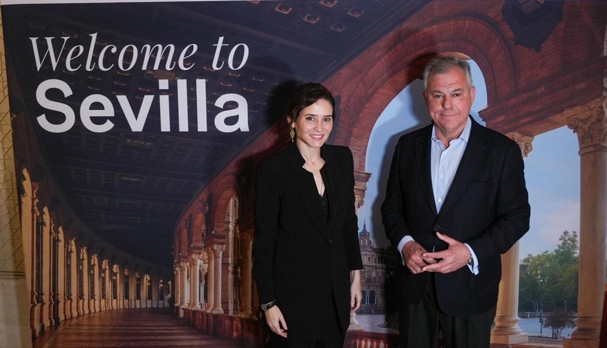 Isabel Díaz Ayuso y José Luis Sanz. ep