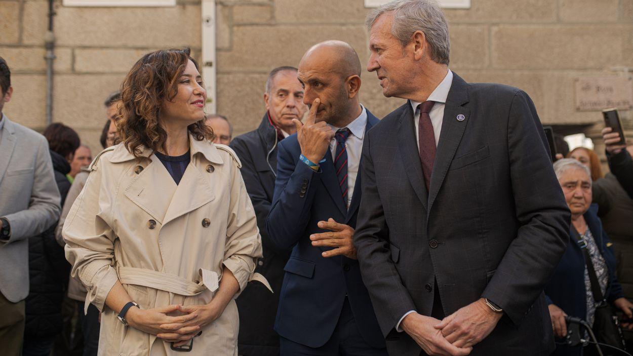 La presidenta de la Comunidad de Madrid, Isabel Díaz Ayuso y el presidente de la Xunta de Galicia, Alfonso Rueda. EP.