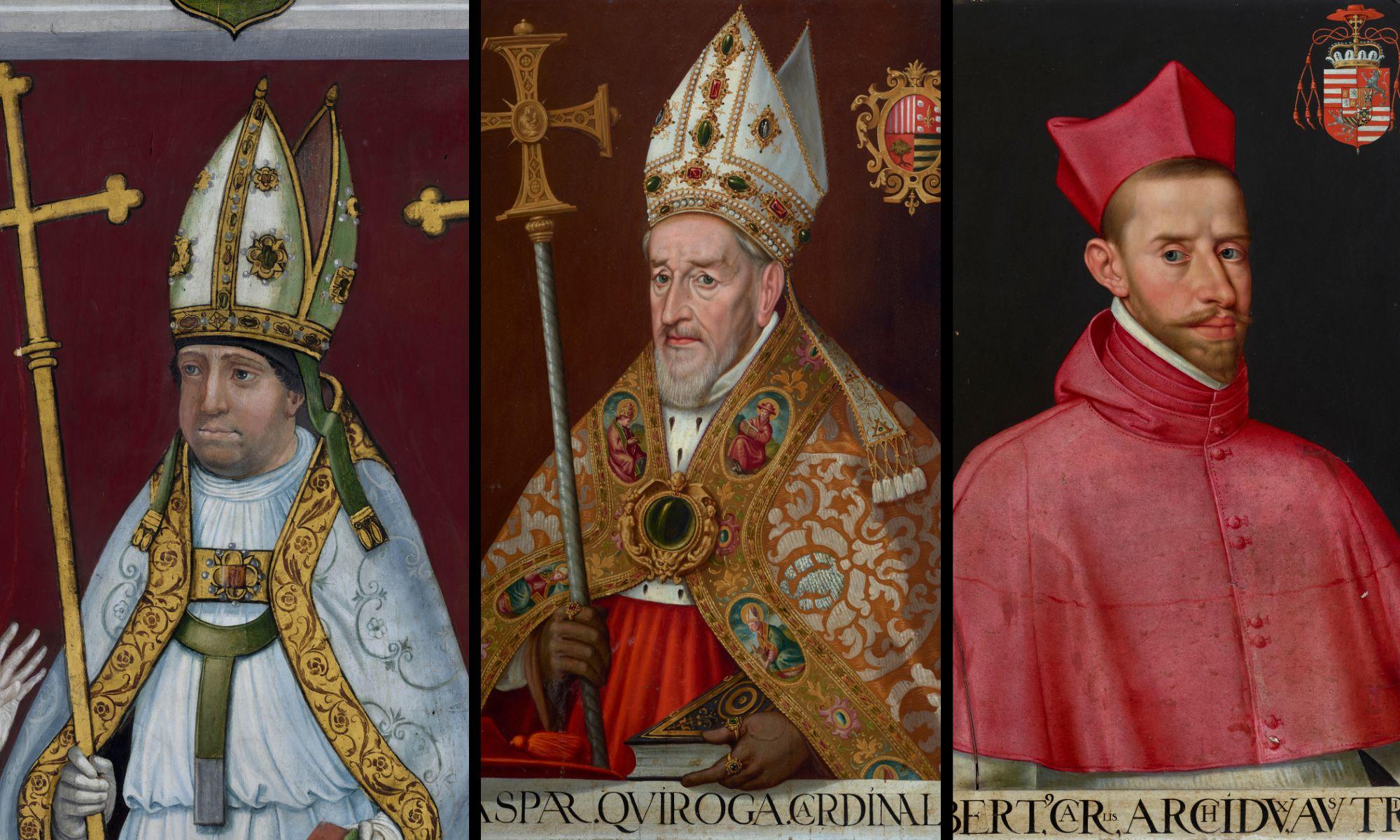 Retratos de los arzobispos Gaspar de Quiroga y Vela, Alberto de Austria y Rodrigo Jiménez de Rada, Fundación Impulsa Castilla-La Mancha ©