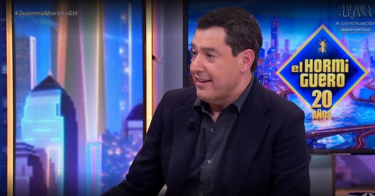 el personaje ‘Juanma Moreno’ se deshace en El Hormiguero