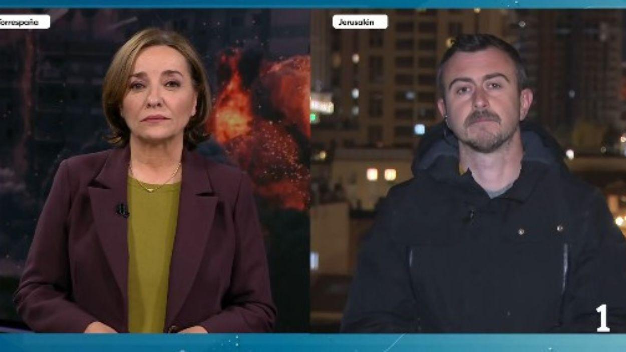 Pepa Bueno y Marc Campdelacreu. TVE