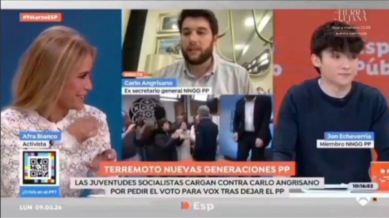 Afra Blanco en 'Espejo Público'. Atresmedia