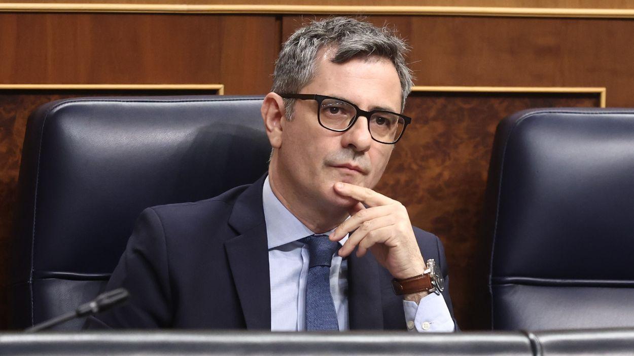 El ministro de la Presidencia, Justicia y Relaciones con las Cortes, Félix Bolaños. EP.