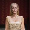 Gillian Anderson en el desfile de Miu Miu