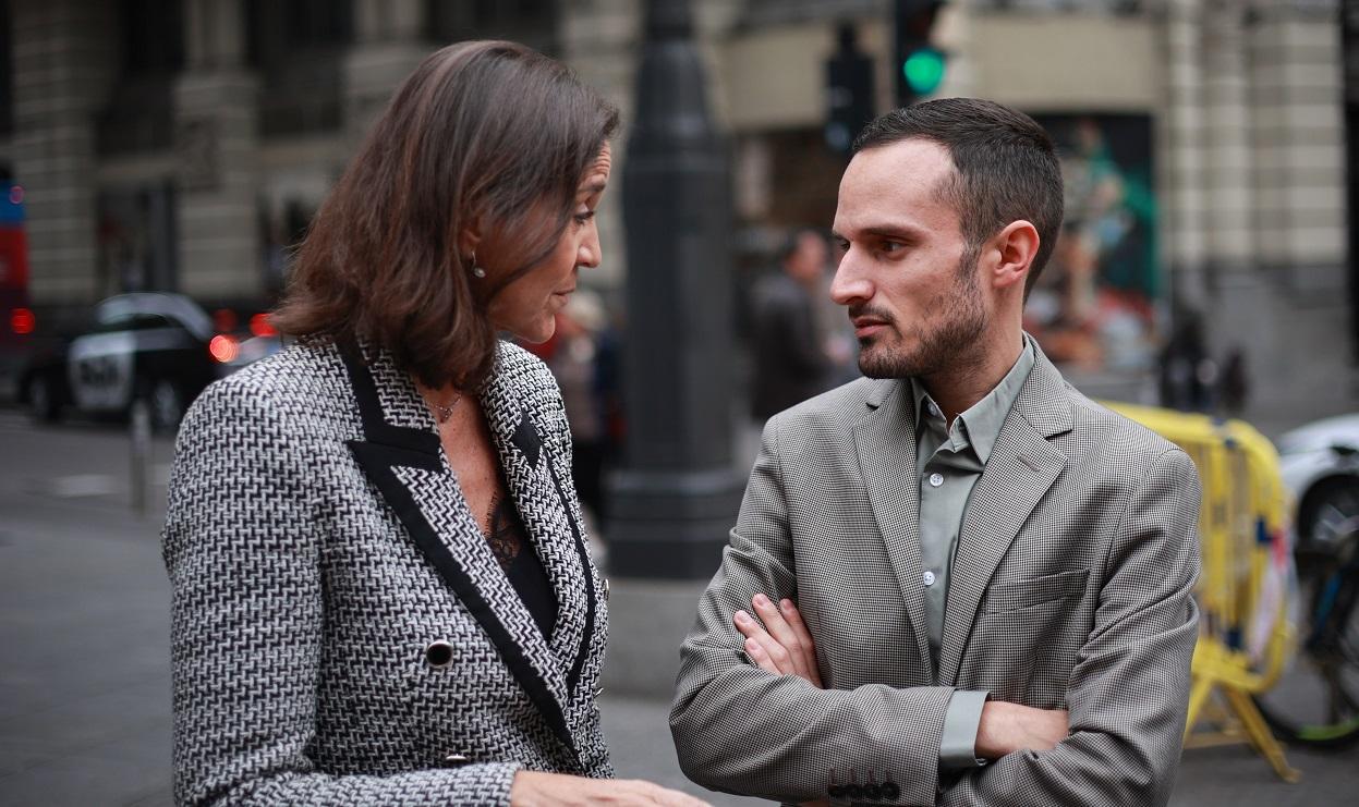 La portavoz del PSOE M, Reyes Maroto; y el portavoz de Urbanismo, Antonio Giraldo. EP